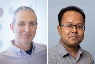 Headshots of two scientists who specialize in childhood cancers