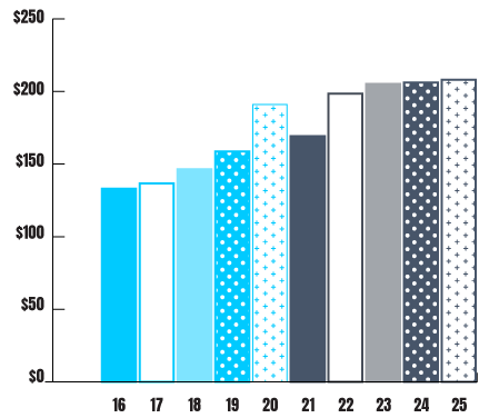 This is an image of Foundation Fundraising Revenue Chart