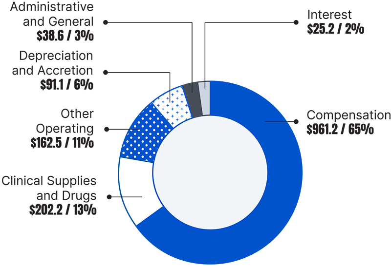 This is a chart of the Hospital Expenses