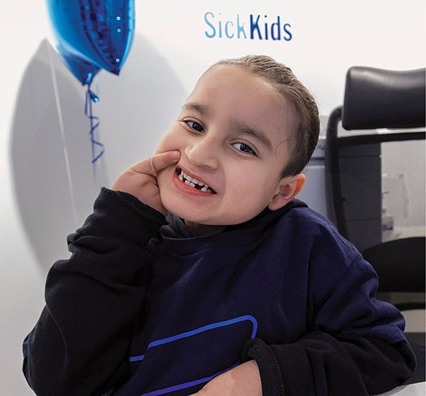 SickKids patient Nori poses for the camera.