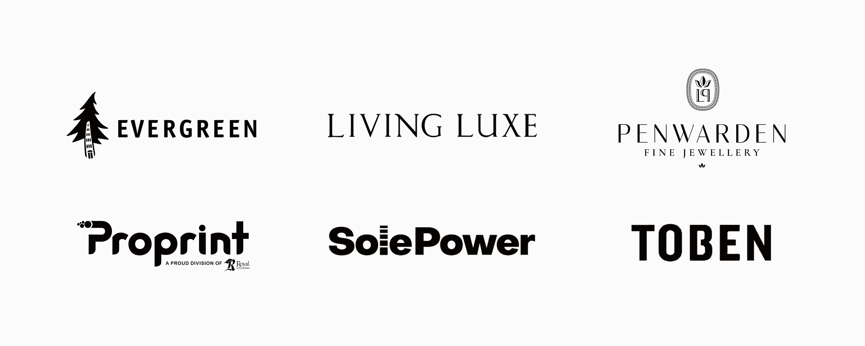 Evergreen, Living Luxe, Penwarden Fine Jewellery, Proprint, Sole Power, Toben