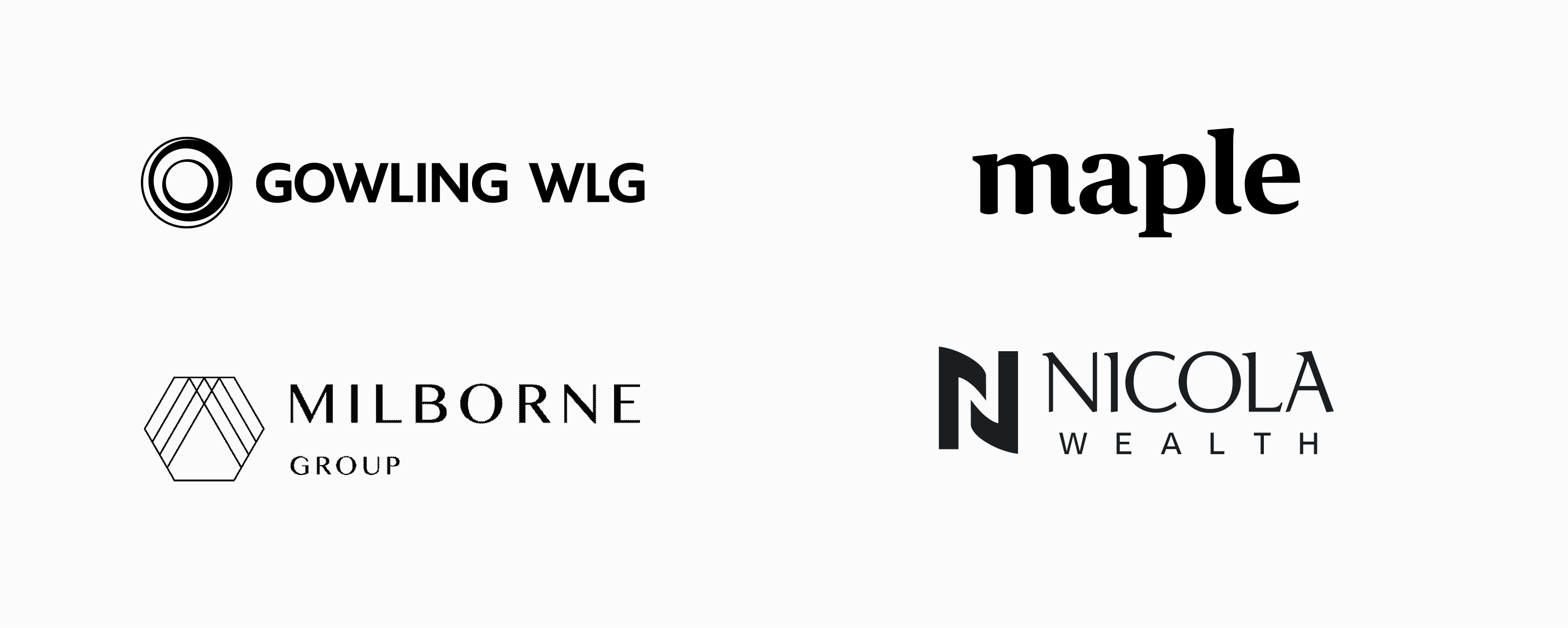 Gowling WLG, Maple, Milborne Group, Nicola Wealth.