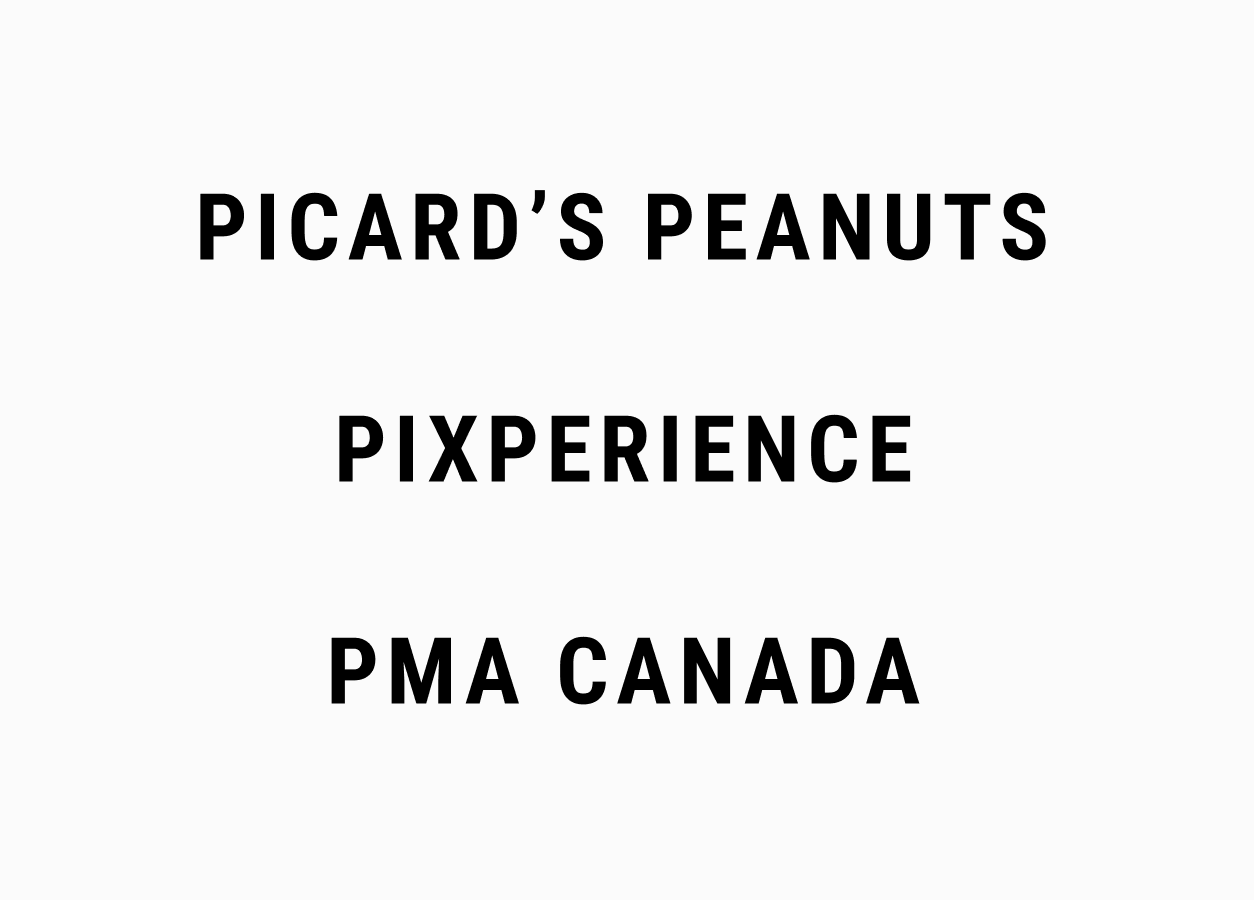 Picards Peanuts, Pixperience, PMA Canada